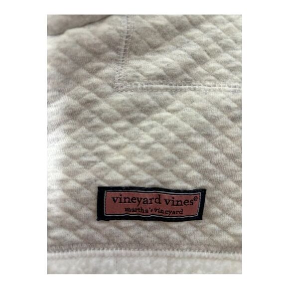 Vineyard Vines White Sherpa Fleece gray Quilted Full Zip Vest XXS - Picture 2 of 6